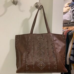 Lucky brand Studded Leather Tote Bag